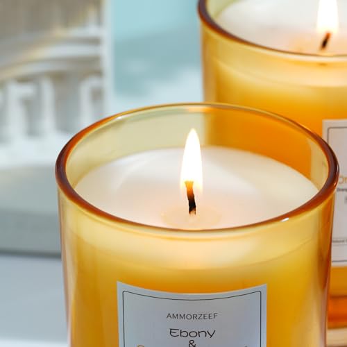Ammorzeef AM-OJ-017 7Oz Ebony Orange Blossom Scented Candle Aromatherapy Anniversary Soy Wax Candle Strong Scented Orange Candles thumb #7