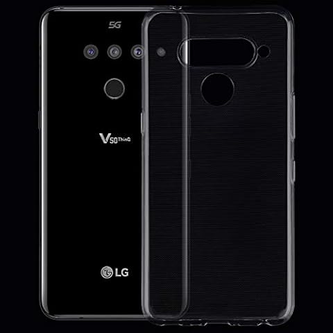 PANGTOU Cellphone Cases 0.75mm Ultrathin Transparent TPU Soft Protective Case for LG V50 ThinQ 5G Phone Protector Cover