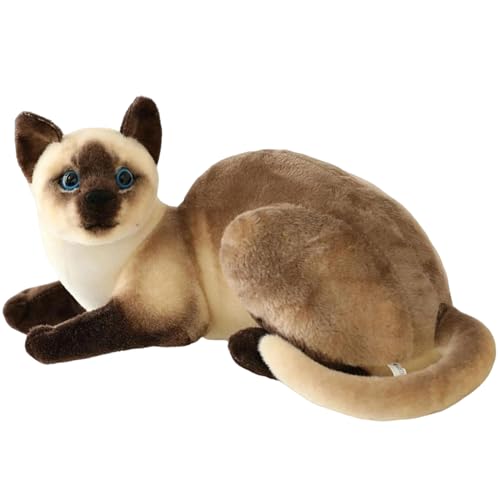 Fantastico: questo peluche per gatti siamesi è perfetto per gli amanti dei gatti di tutte le età..È un'aggiunta carina e adorabile a qualsiasi collezione, offrendo ore di gioco fantasioso e intrattenimento.