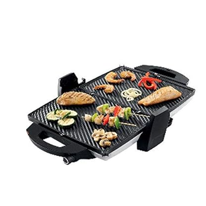 Nova 110201 Profi Multifunktionsgrill Tischgrill Kontaktgrill 1600W Leistung - schwarz,silber – Bild 3