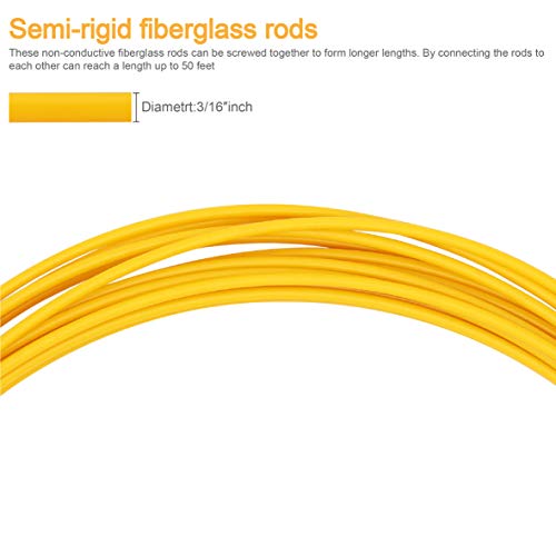 Cable de fibra de vidrio conectable de 50 pies con kit de extracción coaxial 4