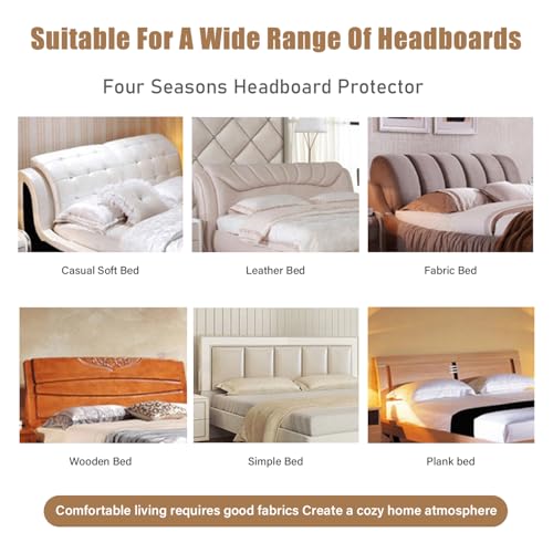 Funda de cabecero de cama elastica verde de 200 cm lavable para proteccion de muebles OBASDFD 7