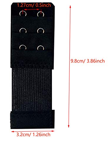 Ktobtel 8 Pieces Women Bra Extenders 2 Hooks 3 Rows Elastic Bra Band Hook Strap Extensions Bra Accessories (Multicolor) #TOP1