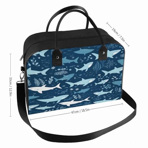 Bolso de mano Sharks con correa ajustable y cremallera miniatura 2