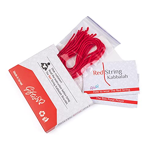 Giftis 10 pcs. Original Kabbalah Red String Bracelet - 100% Wool - Protection Against the Evil Eye from Rachel’s Tomb in Israel4