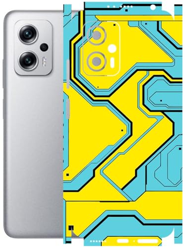 Image of AtOdds - Full Body Back Screen Guard Protector Film - Lamination Wrap Skin Sticker Compatible with REDMI K50i (5G) | Scratchproof Matte Finish (YellowLane)