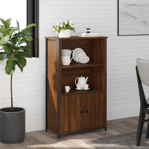 CCCINER Aparador Alto Madera de ingeniería marrón Roble 62x32x103,5 cm,Aparador Alto con Amplio Almacenamiento para Decoración del Hogar Armarios y Almacenamiento, Aparadores