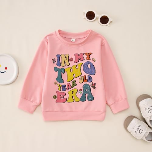 BOUTIKOME In My One-Five Years Old Era Sweatshirt Toddler Baby Girl 1st 2nd 3rd 4th 5th Birthday Outfit Shirt Party Pullover3