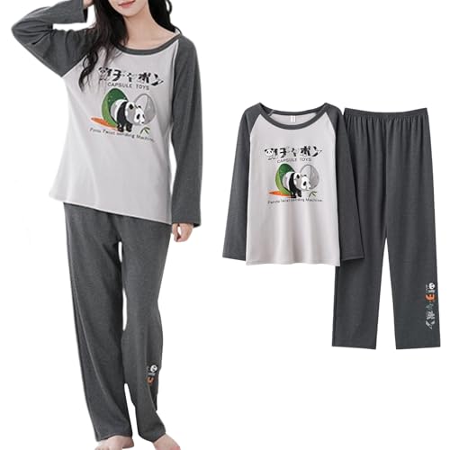 [AQRTPXU] ルームウェア レディース 綿 パジャマ 部屋着 ホームウェア セットアップ 長袖 かわいい ゆったり 春秋冬 肌にやさしい おしゃれ カジュアル 中学生 高校生 - AQRTPXU - 商品画像