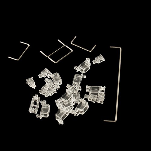 Cherry Style OEM Clear PCB-Mounted PCB Stabilizers Satellite Axis 7u 6.25u 2u for MX Switches Mechanical Keyboard Big Keycaps (6u 60 87 Set)