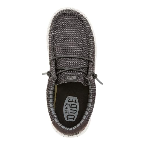 Image of HEYDUDE Boy's Youth Wally Stretch Sox Slip On Shoe, Irish Cream /Egret Size