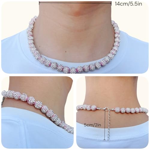 Collier de baseball avec perles et finitions tressées durables de 50 cm