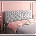 Copri Testata Letto Matrimoniale Copertura Per Testiera Per Matrimoniale/Singolo Premium Elastica Copritestata Letto Velluto Fodera Protezione Anti-Collisione Cuscino,Light Gray,180cm(71inch)
