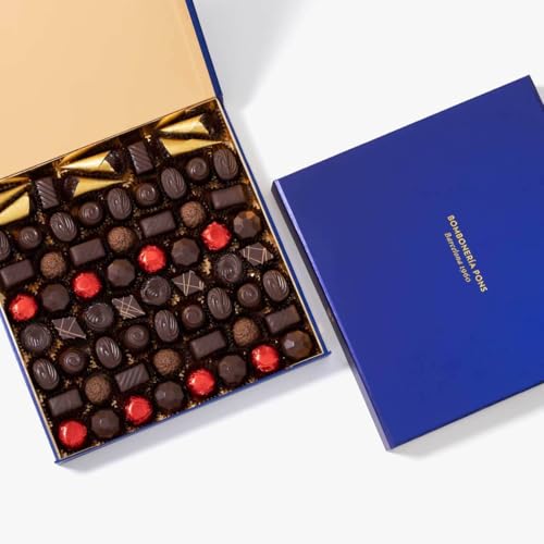 Bombones Sin Azúcar - Caja 700g - Bombonería Pons - 64 piezas - Cofre de Chocolate Sin Azúcar