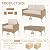 SunloungeCo 4-Piece Patio Furniture Set, Outdoor Wicker Sectional Sofa with Coffee Table, Anti-Slip & Thick All-Weather Cushions for Garden, Poolside, Backyard, Beige