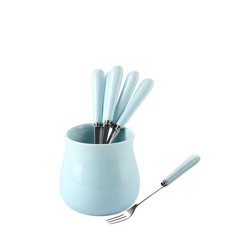 Fourchette Moon gâteau en céramique et métal pour dessert chic