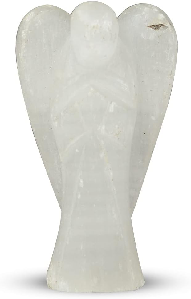 Reiki Crystal Products Selenite Angel, Selenite Angel Statues, Natural Crystal Stone Angel Size 5 cm (2 inch)