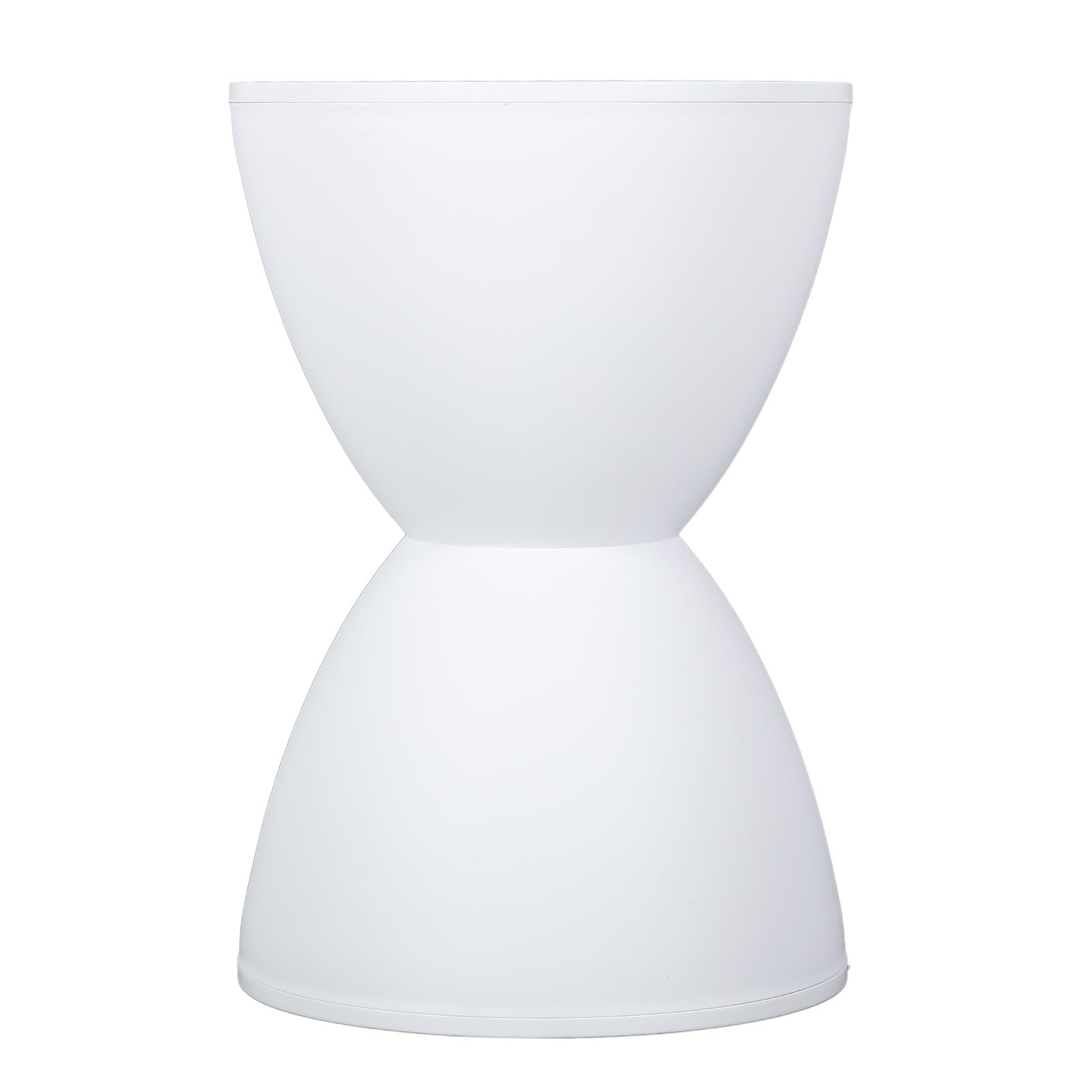 Sgabello Moderno in Clessidra Tavolo a Forma di Clessidra Sgabello per Scarpe Sgabello da Esterno Rotondo in Stile Semplice e Moderno Adatto per la Decorazione Domestica (WHITE)