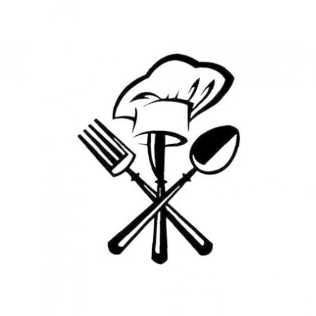 Onsinic Funny Chef Hat Wall Stickers Cutlery Knife Fork Wall Paper Restaurant Art Stickers For Home