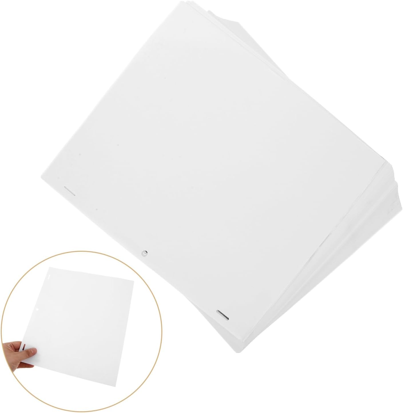 Milisten 200pcs Animation Positioning Paper Three-Hole Animation Paper for Artists for Tracing and Drawing Markers Ink Pens and Colored Pencils Thick for Adults and Students