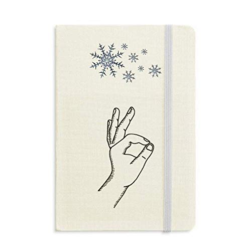 Carnet de notes épais flocons de neige OK Gesture pour vos idées d'hiver