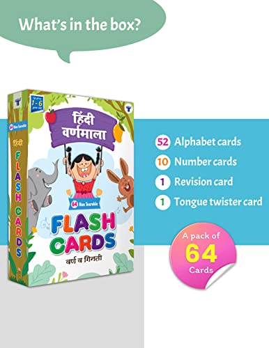 Buy Flash Cards for Kids | Hindi Flash Cards with Pictures | 64 Non ...