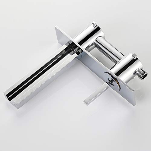 Mitigeur laiton cascade pour lavabo de salle de bain avec robinet d'eau potable et vanne LED - 3