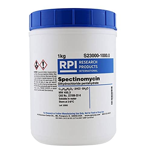 Research Products International Spectinomycin Dihydrochloride Pentahydrate, 1 Kilogram - RPI