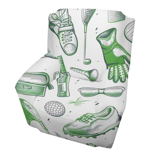 Housse de fauteuil de golf vert extensible pour protection de salon