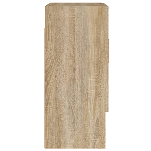 Armario de pared de roble Sonoma de 60 cm con gran almacenamiento y diseño compacto 7