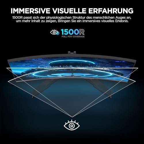 KOORUI 24E6CA Monitor Gaming Curvo 24 Pulgadas, 180HZ, 1ms, 1500R, HDR, VA 3000:1, FHD 1920x1080, 2xHDMI 2.0, DP 1.2, Adaptive Sync, Eye Care, VESA 100x100mm, Inclinación Ajustable 5 Koorui 24e6ca Monitor Gaming Curvo 24 Pulgadas, 180hz, 1ms, 1500r, Hdr, Va 3000:1, Fhd 1920x1080, 2xhdmi 2.0, Dp 1.2, Adaptive Sync, Eye Care, Vesa 100x100mm, Inclinación Ajustable