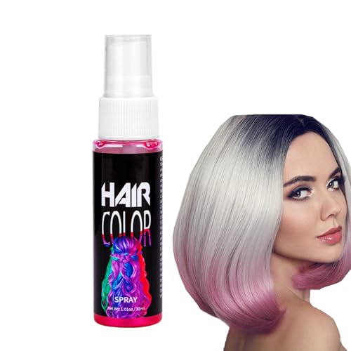 Spray de couleur rose pour cheveux - Spray de couleur temporaire - Coloration temporaire pour cheveux - Coloration instantanée pour Halloween, cosplay