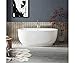 Kohler KOHLER 6369-0 Sunstruck 66-Inch X 36-Inch Oval Freestanding Bath with Fluted Shroud and Center Drain, White, 1-Pack,