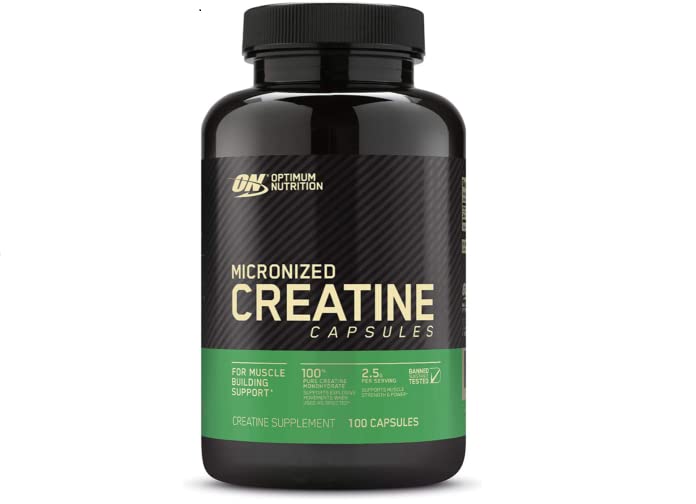 Optimum Nutrition Micronized Creatine Monohydrate Capsules, Keto Friendly, 2500mg, 100 Capsules
