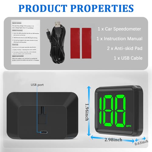 Salior SALIOR-CHE SU BIAO-0104 Heads Up Display For Cars Windshield With Mph Speed,Hud Display Digital Speedometer thumb #1
