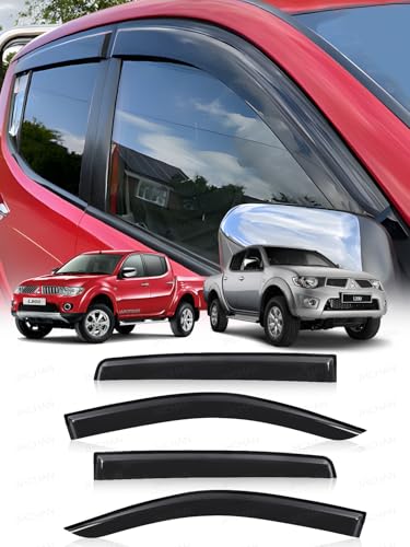 Déflecteurs d'air Mitsubishi L200 MK6 MK7 anti-buée et réduction des bruits de vent