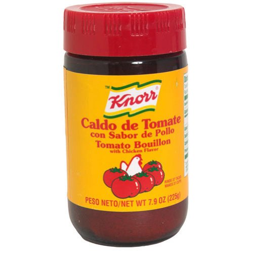 Knorr Hispanic Tomato with Chicken Flavor Bouillon, 7.9 Ounce Jar - 12 per case.