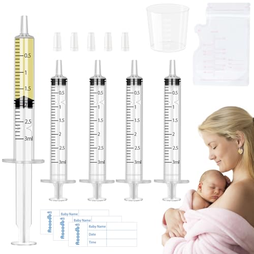 Colostrum Collector Kit Include 50pcs 3ml Sealed Breast Milk Coll...