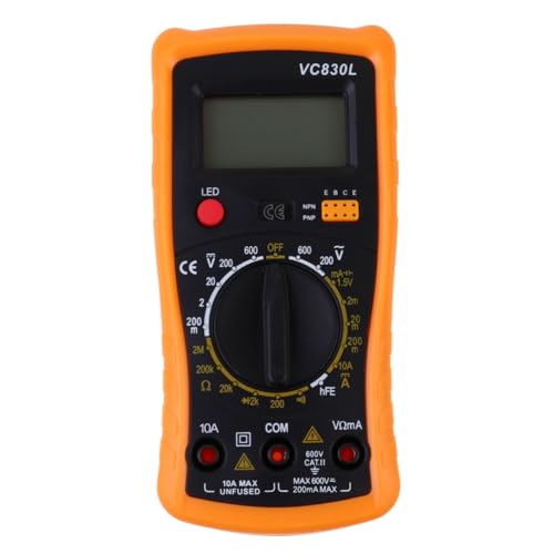 Cabilock Digital Clamp Meter Multimeter True Ac/dc Voltage Resistance Continuity Capacitance Frequency Temperature for Electricians DIY Home