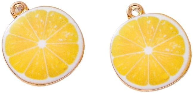 20Pcs Yellow Lemon Fruit Enamel Lemon Charms Pendant Beads for DIY Jewelry Making Bracelet Necklace Charms Beading and Jewelry Making - Image 9