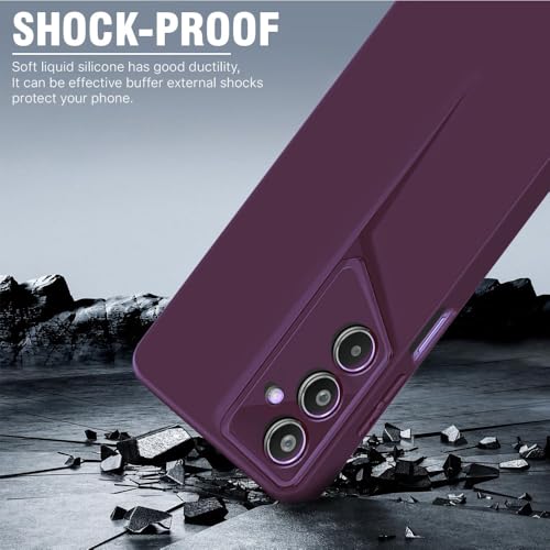 Image of WOW IMAGINE Slim Back Cover for Samsung Galaxy M35 5G | Blade Series Ultra Thin Case with Lightweight Design | Camera Protection | Soft Matte Silicone Flexible Mobile Case - Purple