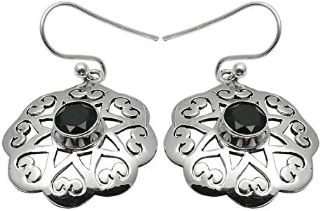 Silver Palace 925 Sterling Silver Natural Gemstone Earrings For Women And Girls