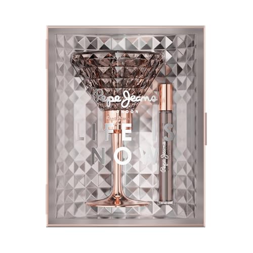 Pepe Jeans Life Is Now For Her Estuche Regalo Perfumes de Mujer Pack de 2 Piezas Eau de Parfum 80ml y 10ml Set Fragancia Floral y Oriental