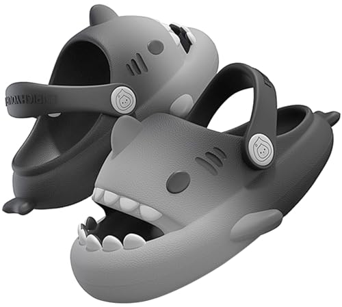 Image of KVbabby Kids Shark Slides Boys Girls Cloud Sandals | Cloud Sandals,Open Toe,Beach Pool Water Shoes,Slip-on,Lightweight,Non-Slip,Soft,Flexible,EVA Slippers