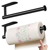 Paper Towel Holder Towel Rack,WACETOG Under Cabinet Paper Towel Holder Wall Mount 2 Pack Stainless S