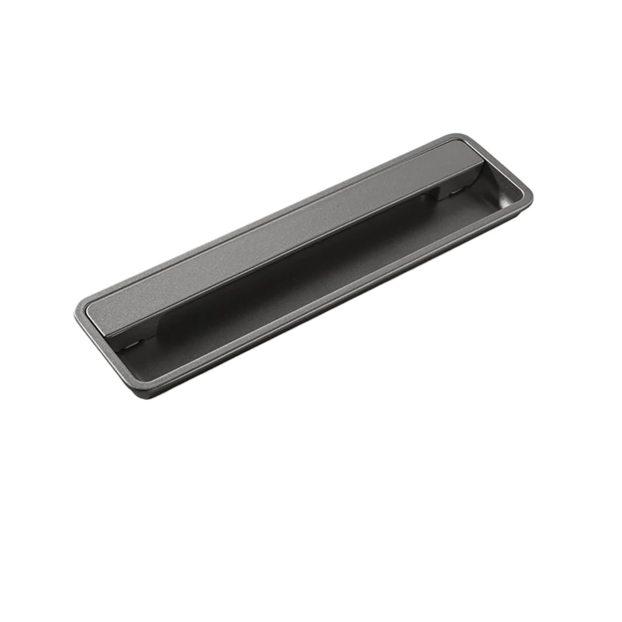 ATEUXOL Recessed Door Handles Drawer Cabinet Door Shoe Concealed Handle Closet Slotted Embedded Invisible Pull(Big-Gray)