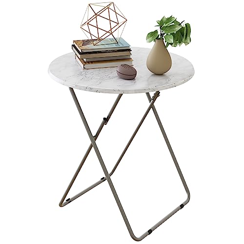 Fleecy day Tv Trays Folding Tray Table Dinner Tray Table Round, S