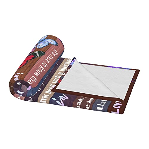 To My Mom Throw Blanket,Mom Butterfly Blanket 50 X 60'',Mom Blessing Blanket For Women,Soft Flannel Throw Mom Gift,Birthday Gifts For Mom Blankets For Sofa Bed #TOP4