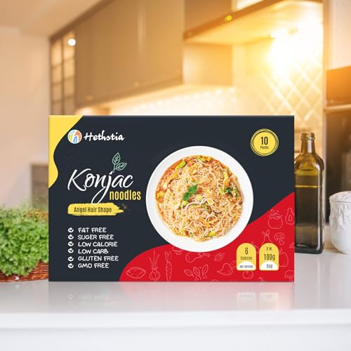 Image of Hethstia Konjac Noodle - Ready-to-Eat Shirataki Angel Hair, Low Carb, Low Calorie, Keto, Vegan, Gluten-Free Asian Ramen, Sugar-Free, Plant-Based, Healthy Instant Meal & Holiday Gift