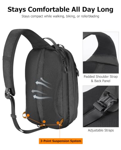 CVLIFE CCW Sling Bag for Men Women Tactical Crossbody Concealed Carry Bag - image 8